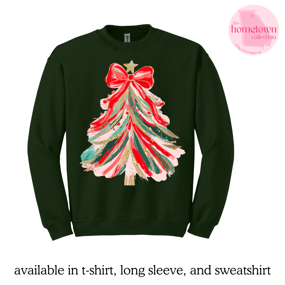 Festive Brushed Christmas Tree - Crewneck