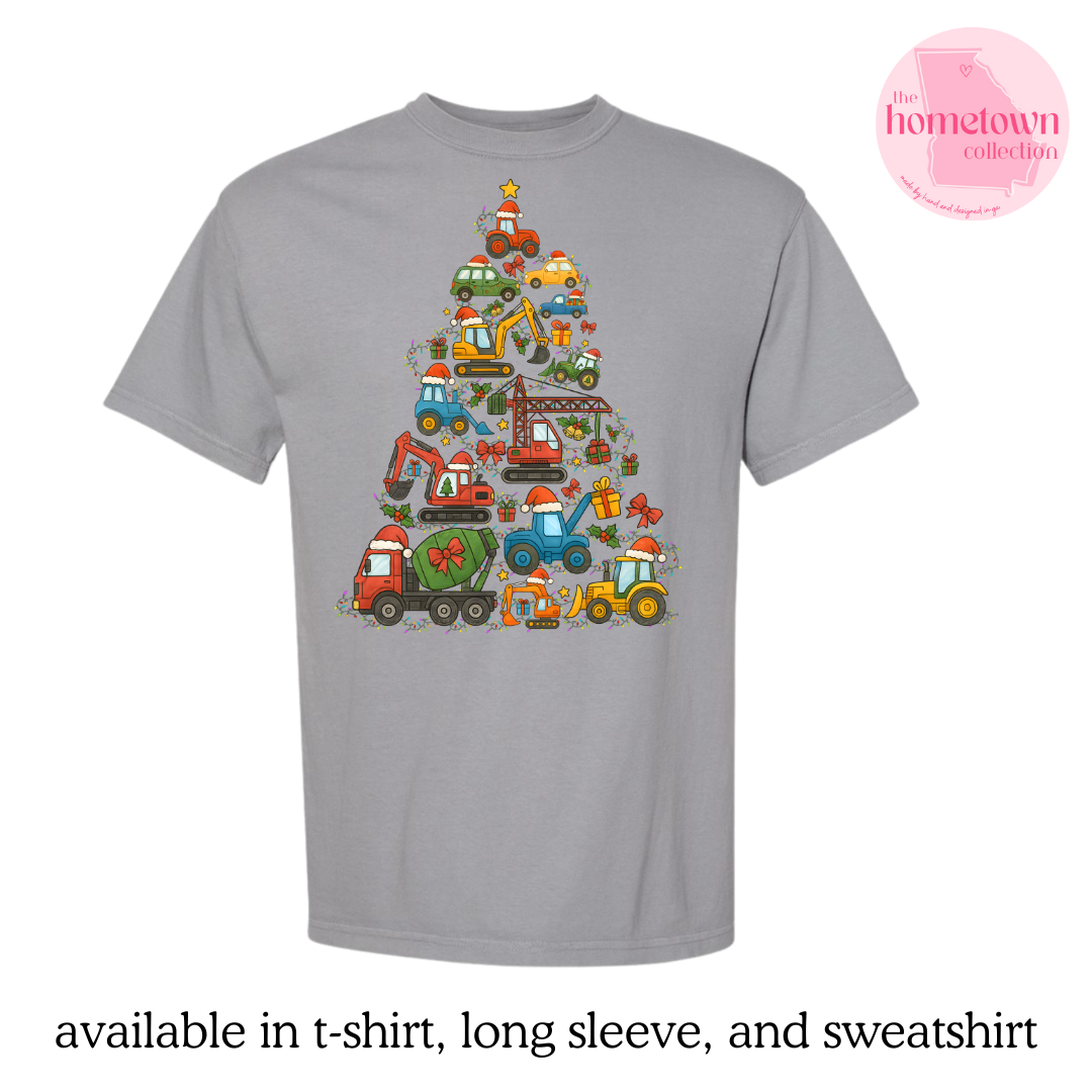 Tractors and Trucks Christmas Tree - Tshirt