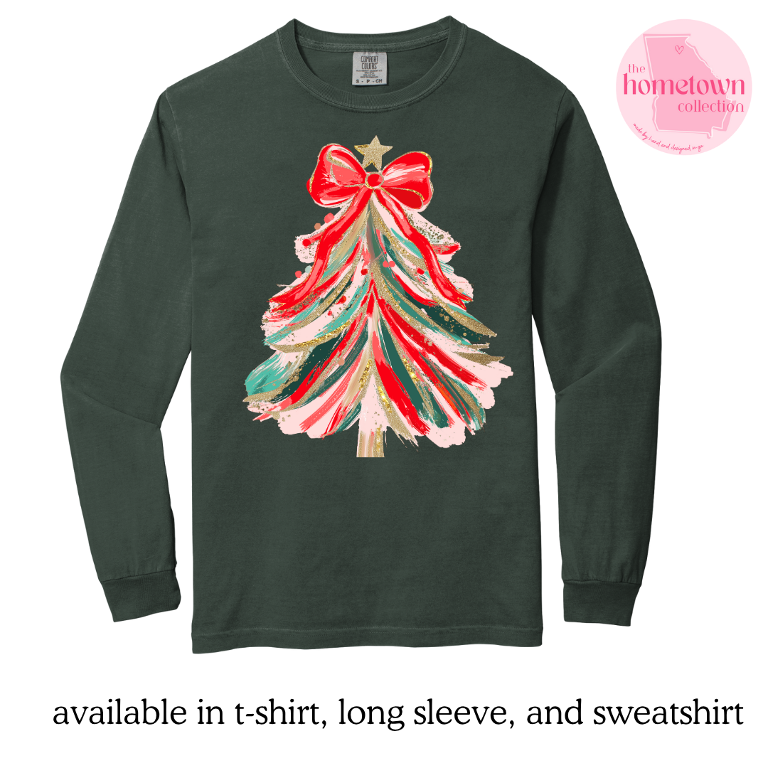 Festive Brushed Christmas Tree - Long Sleeve