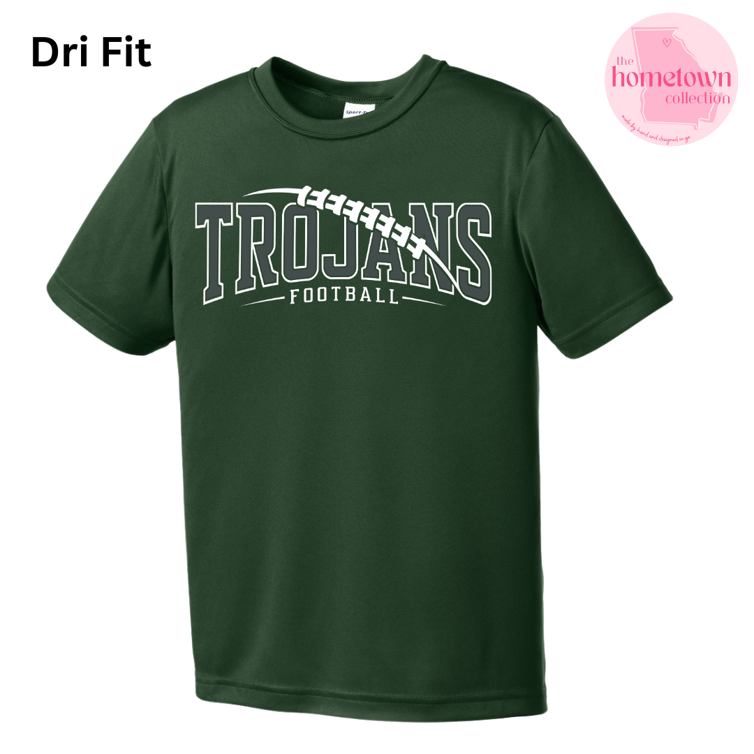 NEW! Dry-Fit Trojans Football Green