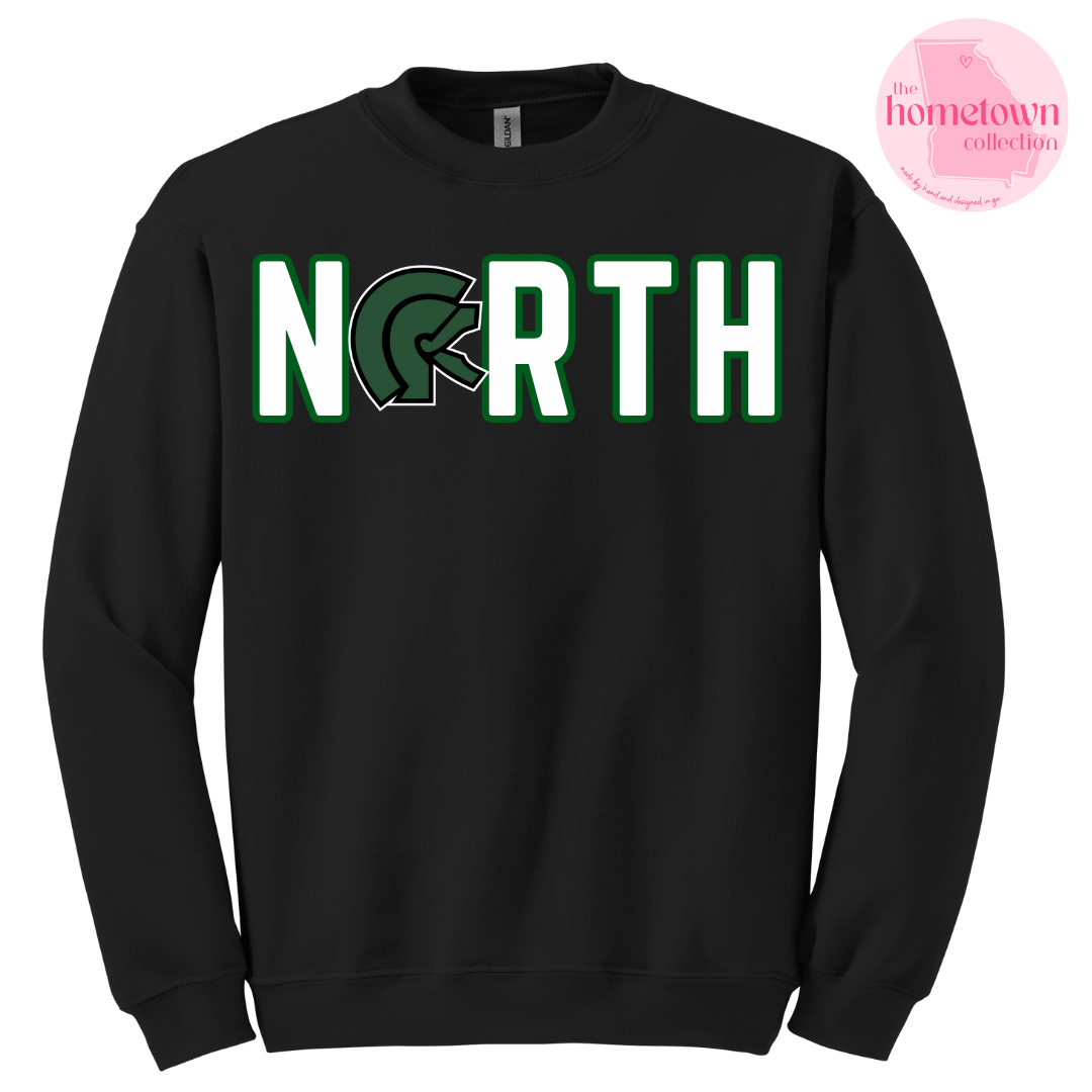 NORTH Black Trojan Helmet Crewneck