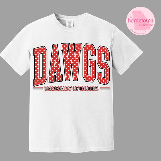 NEW! DAWGS Red Polka Dots