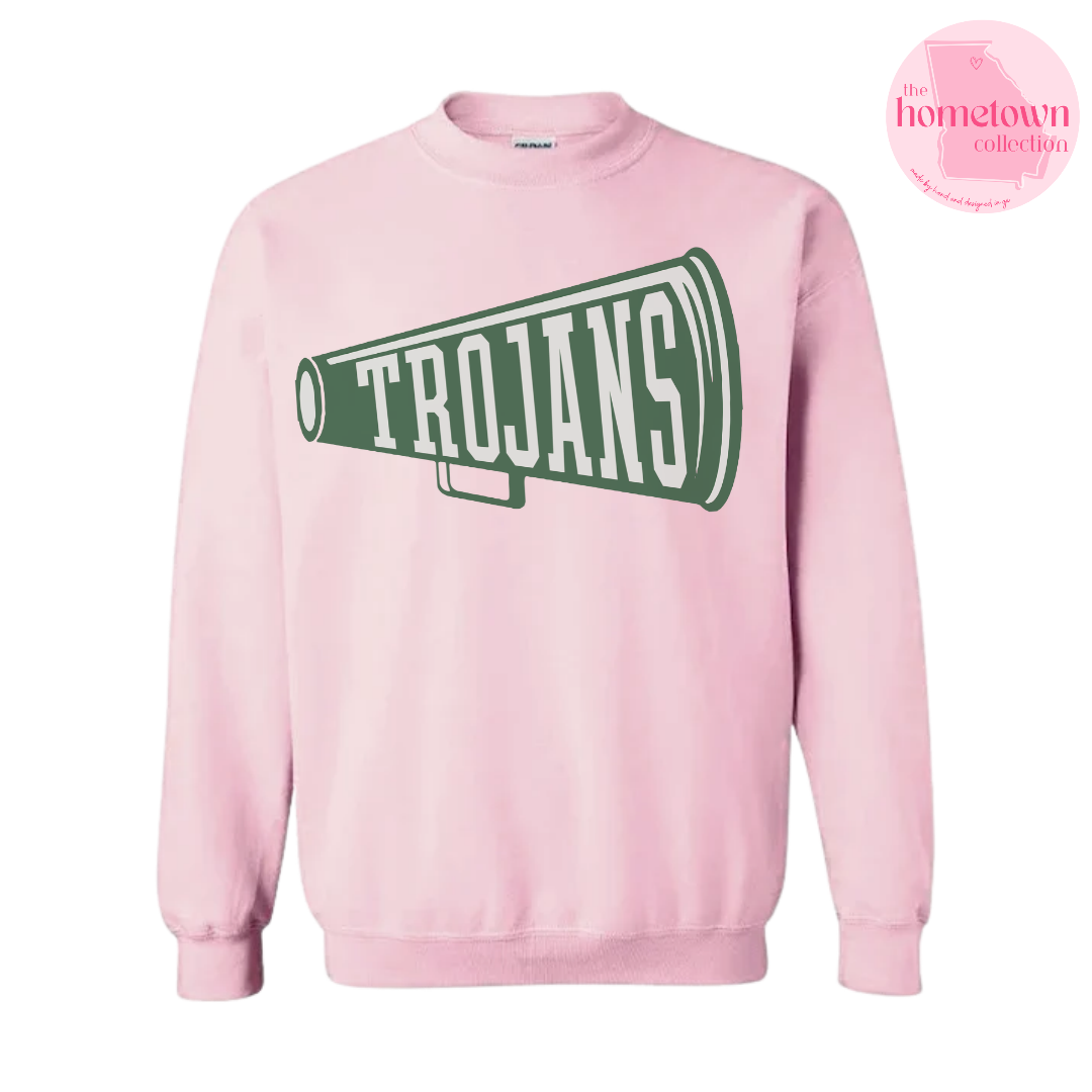 NEW! Trojans Megaphone Crewneck