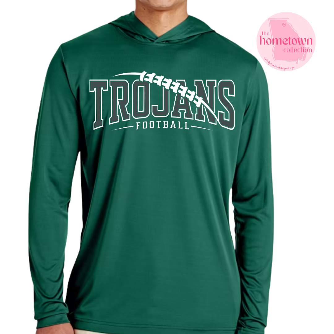 NEW! Trojans Football Hooded Long Sleeve