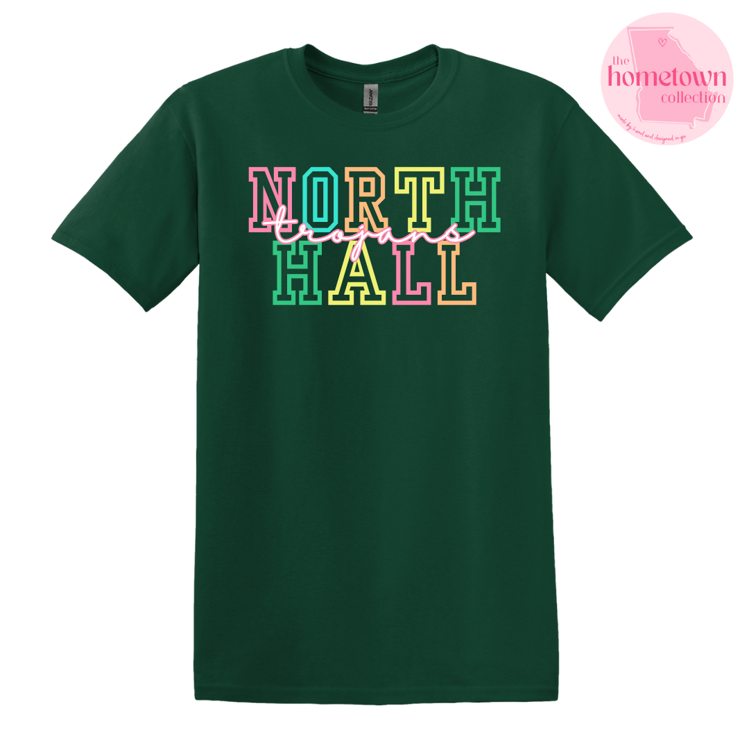Colorful North Hall Trojans