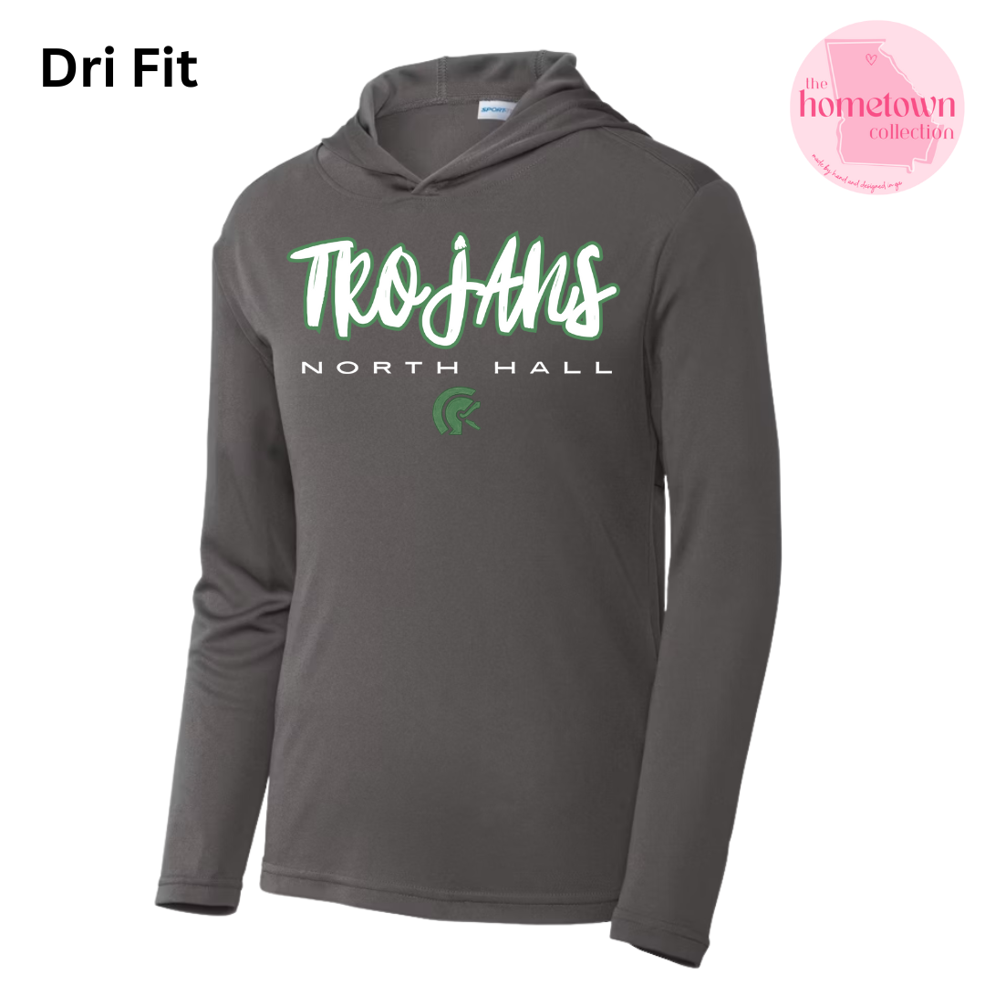 Long sleeve Hooded Pullover - Trojans